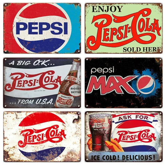 Cola Brand Metal Tin Sign Rust Style Bar Cafe Art Metal Sign Decor Man Cave Plate Plaques Vintage Decorative Wall Signs Decor