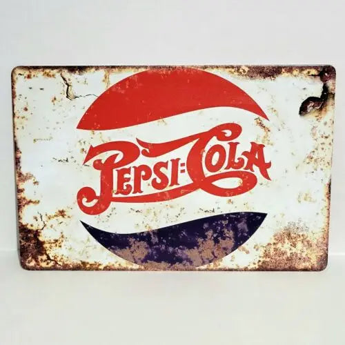 Pepsi-Cola Rustic Vintage Metal Tin Signs Man Cave Garage