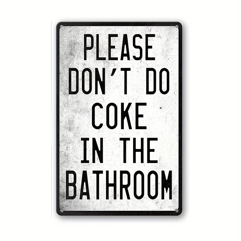 Funny Restroom Sarcastic Metal Tin Sign Posters Bathroom Decor Wall Decor Signs This Is Bathroom Not An Internet for Bathroom