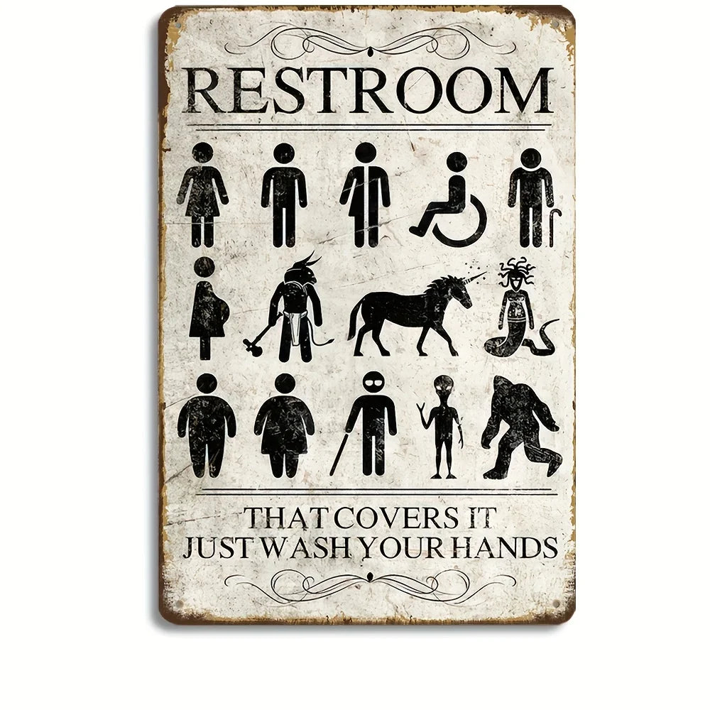 Funny Restroom Sarcastic Metal Tin Sign Posters Bathroom Decor Wall Decor Signs This Is Bathroom Not An Internet for Bathroom