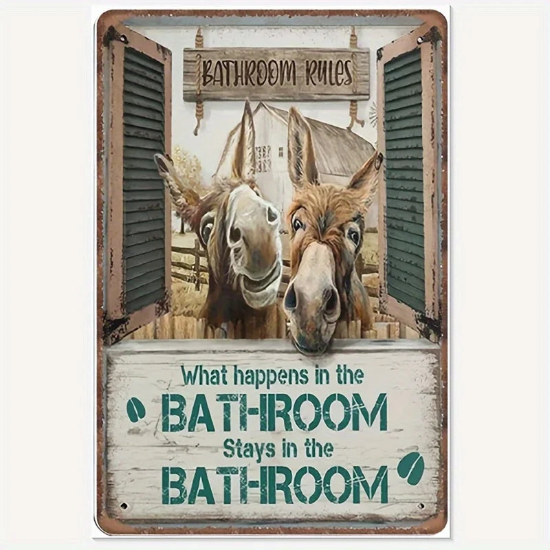 Funny Restroom Sarcastic Metal Tin Sign Posters Bathroom Decor Wall Decor Signs This Is Bathroom Not An Internet for Bathroom