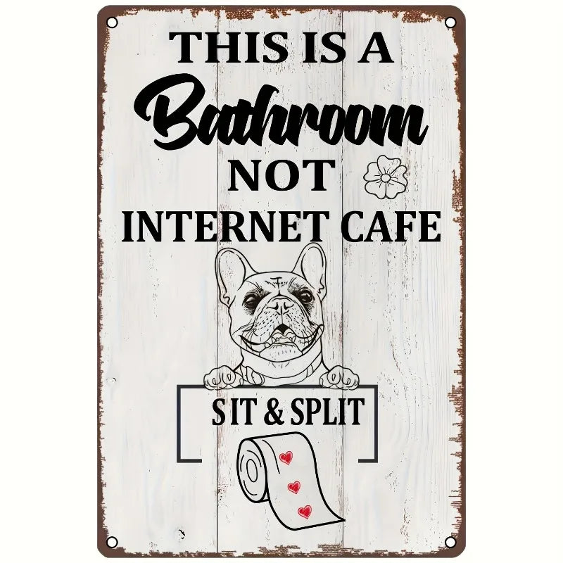 Funny Restroom Sarcastic Metal Tin Sign Posters Bathroom Decor Wall Decor Signs This Is Bathroom Not An Internet for Bathroom