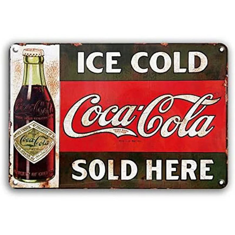 Tacos Pizza Cake Cola Foods Drinking Metal Tin Signs Posters Plate Wall Decor for Restaurant Bars Cafe Clubs Retro Poster Plaque