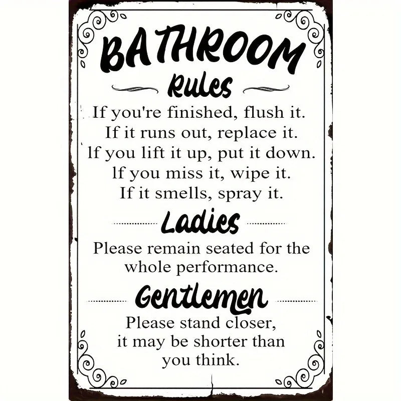 Funny Restroom Sarcastic Metal Tin Sign Posters Bathroom Decor Wall Decor Signs This Is Bathroom Not An Internet for Bathroom