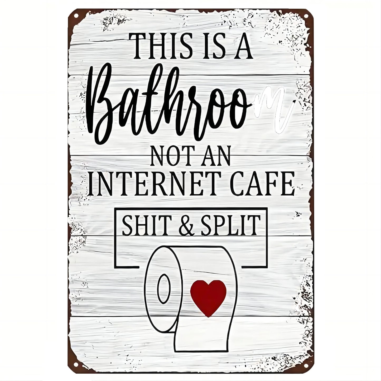 Funny Restroom Sarcastic Metal Tin Sign Posters Bathroom Decor Wall Decor Signs This Is Bathroom Not An Internet for Bathroom