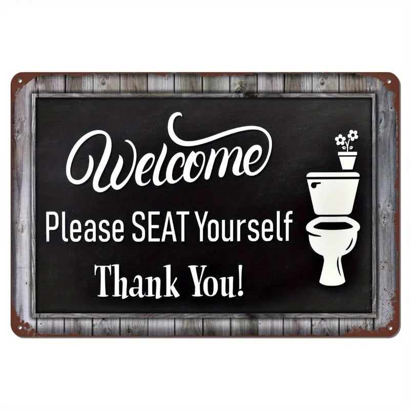 Funny Restroom Sarcastic Metal Tin Sign Posters Bathroom Decor Wall Decor Signs This Is Bathroom Not An Internet for Bathroom