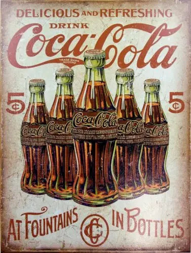 Delicious Coca Cola, Retro Metal Plaque/Sign Pub, Bar, Man Cave Novelty Gift